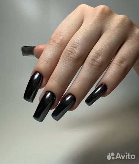 Маникюр наращивание гель лак солнечный