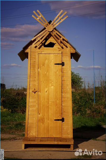 Уличный туалет деревянный SUN333