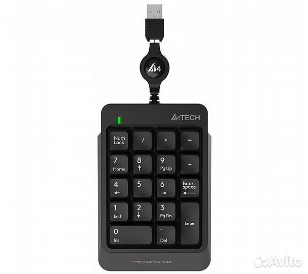 Числовой блок A4Tech Fstyler FK13, серый для ноутб