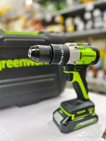 Дрель greenworks акк. (уд.) GD24DD60 24V