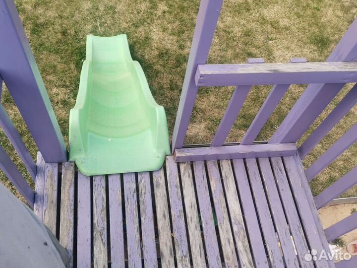 Детский игровой комплекс с горкой и качелями б/у