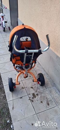 Велосипед коляска с ручкой