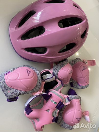 Ролики раздвижные + шлем + наколенники и т.д