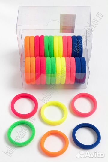 Резинки для волос 4 см (24 шт), ассорти