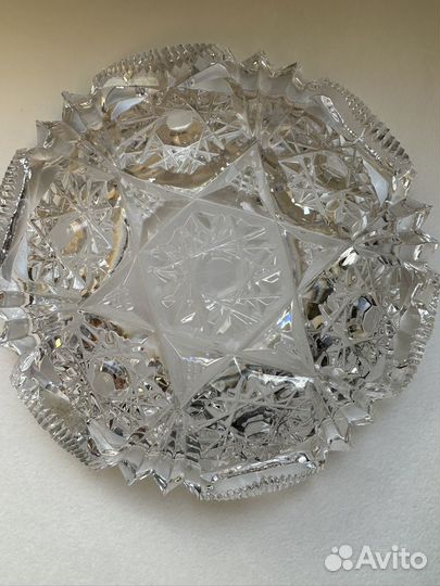 Пепельница хрустальная Богемия, Чехословакия