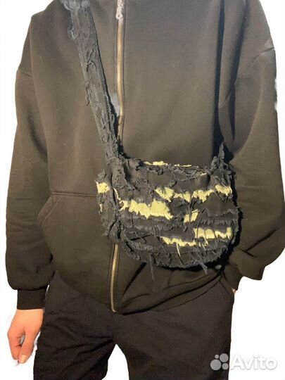 Cумка ручеой работы y2k type rick owens opium