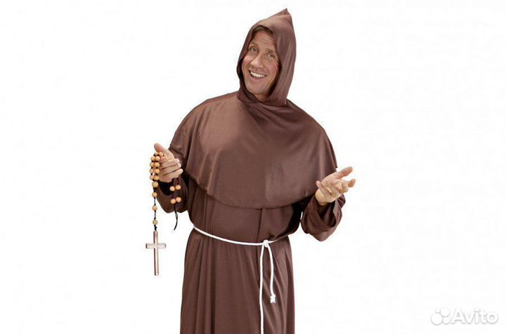 Костюм Монаха с капюшоном коричневый