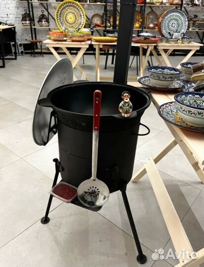 Казан чугунный 16 литров + половник