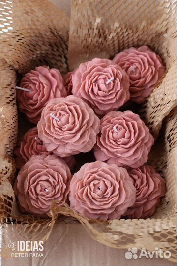 Силиконовый молд Пион для свечей