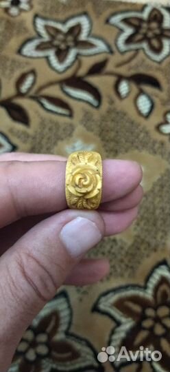 Кольцо кость резьба