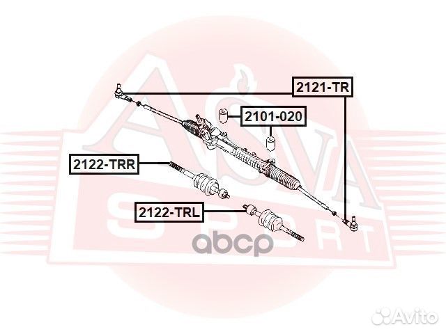 Наконечник рулевой тяги ford transit -06 2121tr