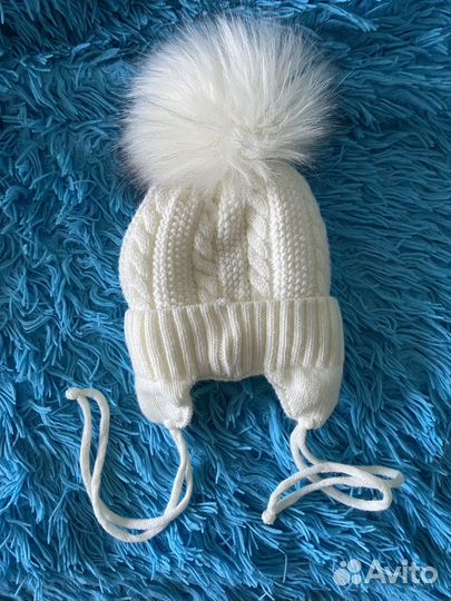 Шапка для новорожденного зима