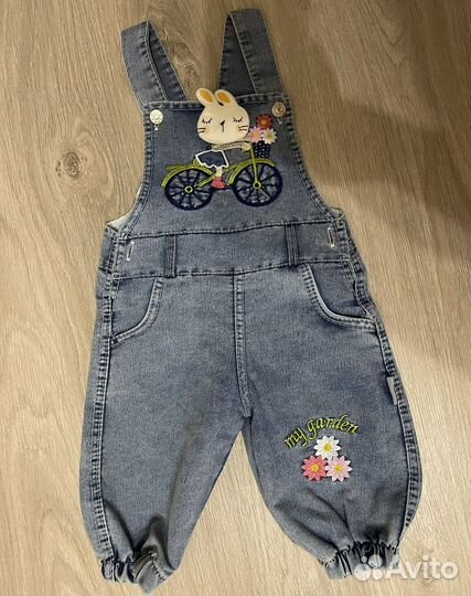 Джинсовый комбинезон для девочки 74