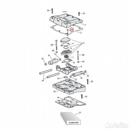 Болт сапуна 99-10 Twin Cam