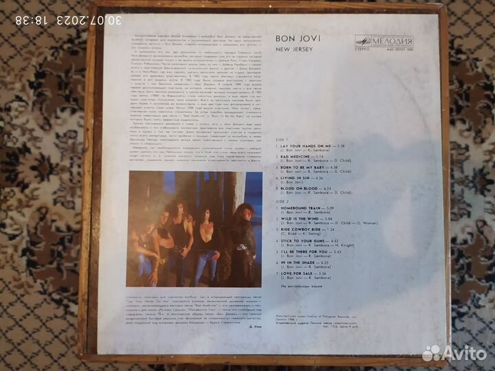 Виниловые пластинки группы Bon Jovi
