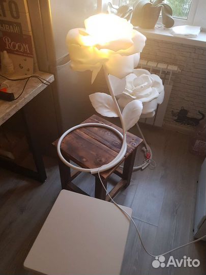 Светильник роза из изолона