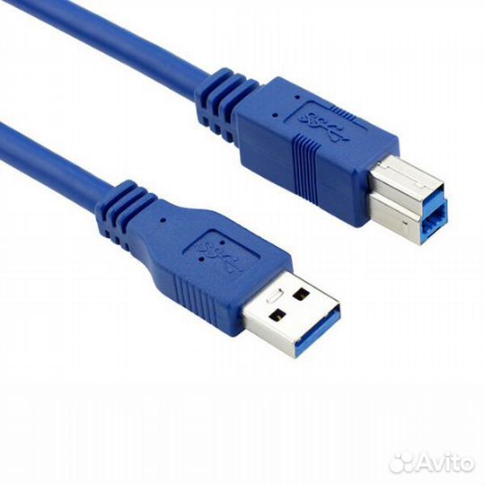 Кабель USB 3.0 принтерный AM-BM синий