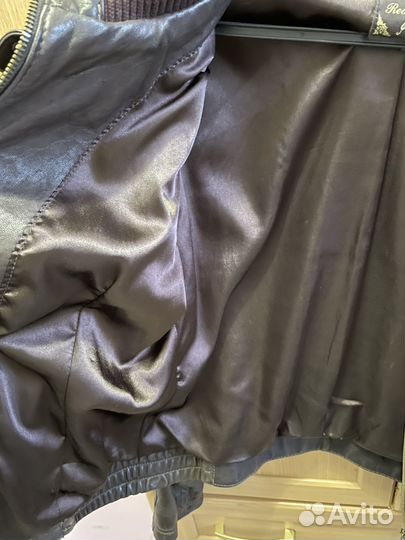 Кожаная куртка женская коричневая