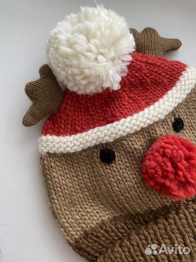 Шапки, берет Zara с бусинами новое, варежки