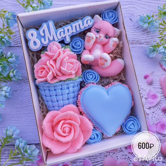 Подарок на 8 марта. Набор мыла ручной работы