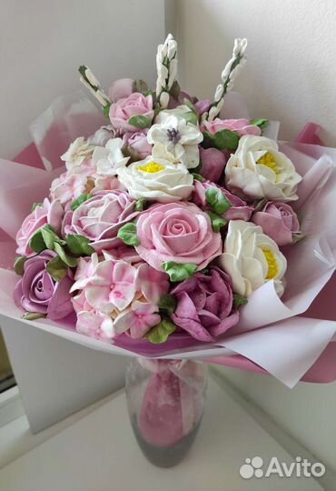 Съедобный букет. Букет из зефира