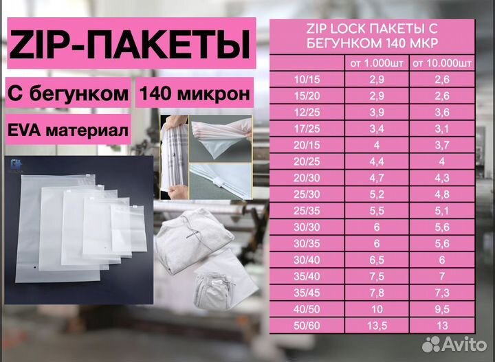 Пакеты зип лок