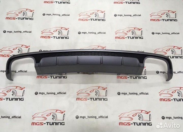 Диффузор на Audi A6 С7 14-18гг. S6 для S-line