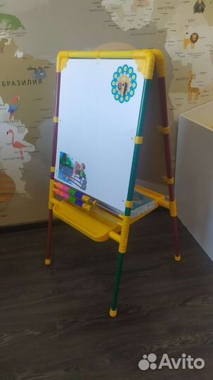 Доска мольберт для рисования двусторонняя