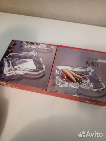 Тарелки хрустальные 2 коробочки