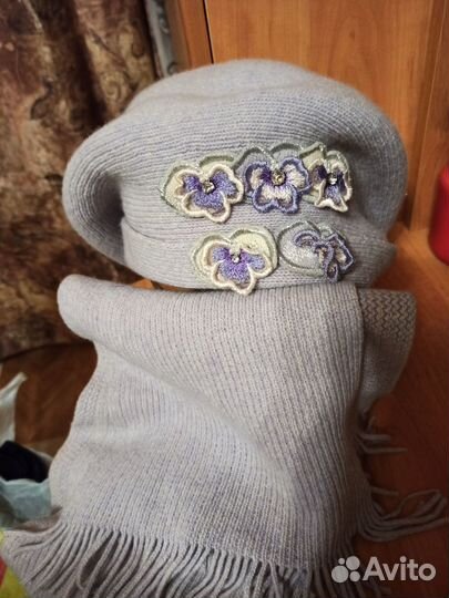 Берет женский + шарф