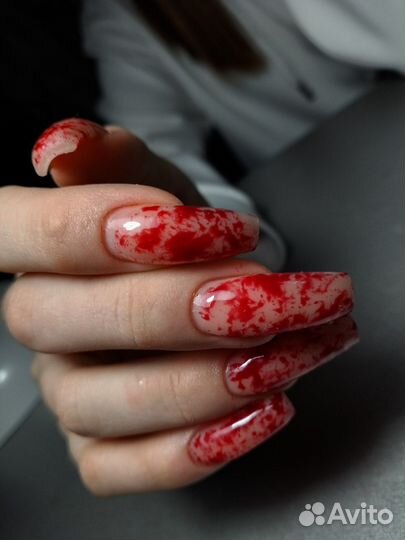 Маникюр с наращиванием, на дому