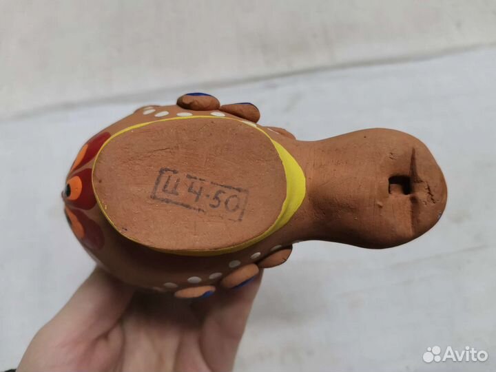 Торжокская глиняная игрушка свистулька СССР (Ч)