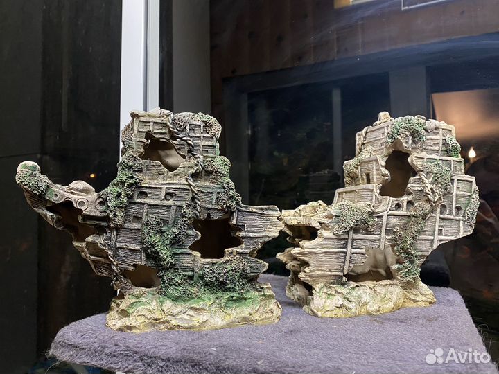 Украшение для аквариума корабль