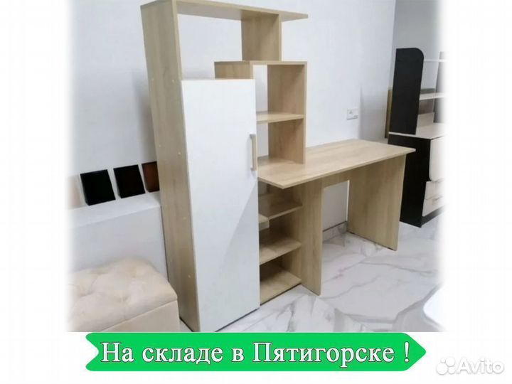 Компьютерный стол белый Квартет 07