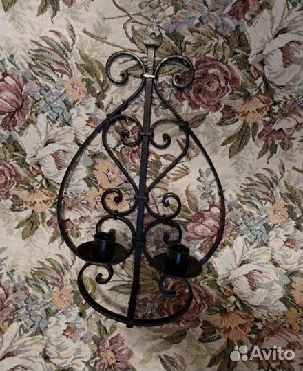 Кованный настенный подсвечник светильник СССР