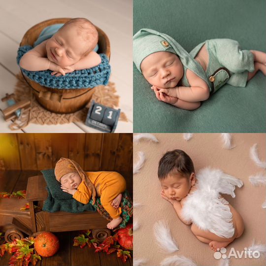 Фотосессия ньюборн новорожденного годика