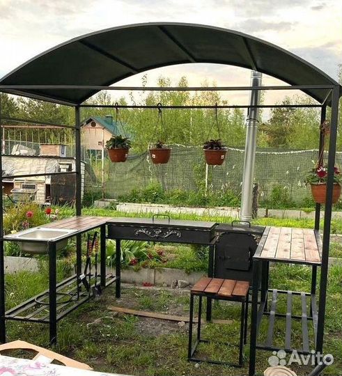 Мангал с печкой