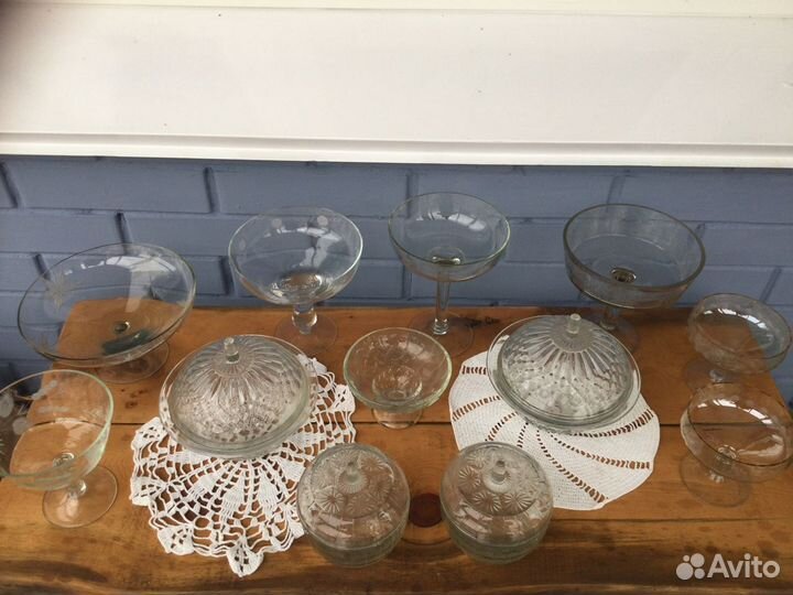 Подстаканники и стаканы гранённые и др стекло СССР
