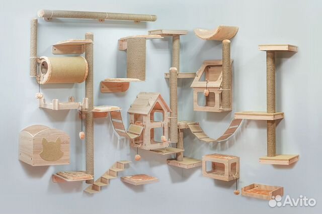 Настенный комплекс для кошек «Паркур»