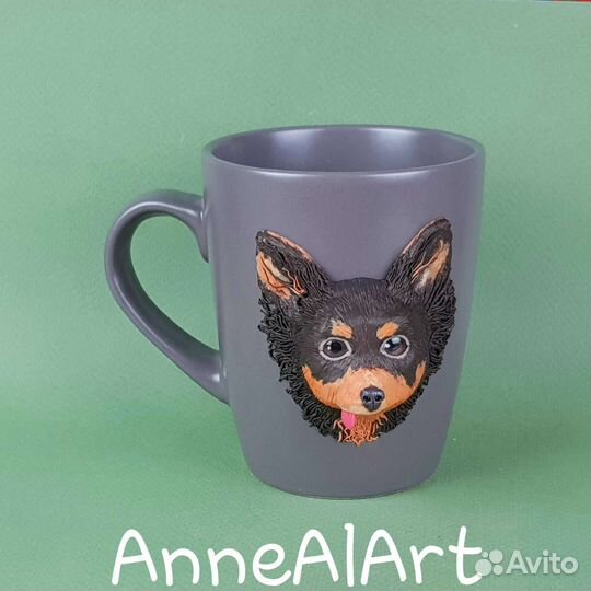 Кружка чашка с портретом животного собаки на заказ