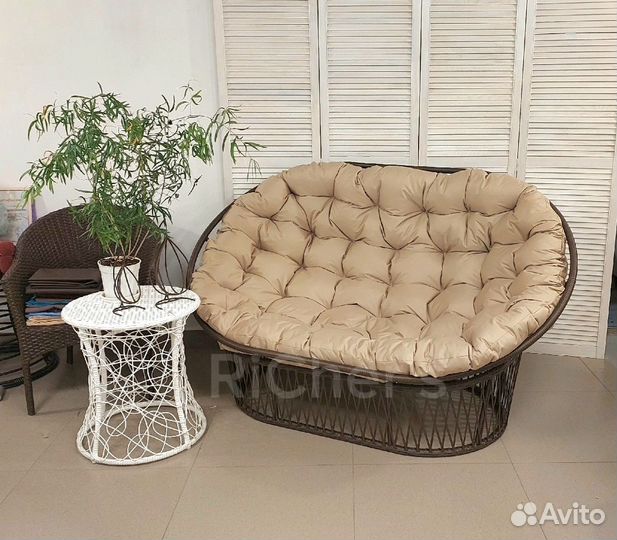 Плетеная мебель из ротанга папасан мамасан