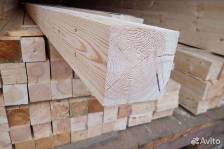 Брус сухой строганный 100*100*6000 мм