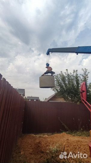 Септик из бетонных колец,канализация,сливная яма