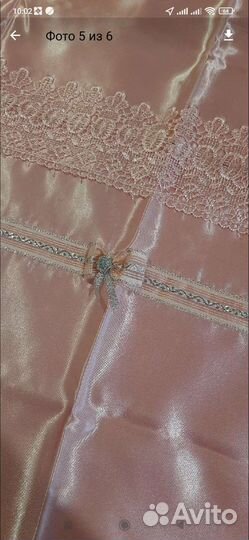 Шикарный атласный комплект Евробелья