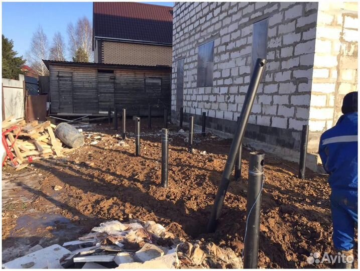 Ремонт фундамента любой сложности винтовыми сваями