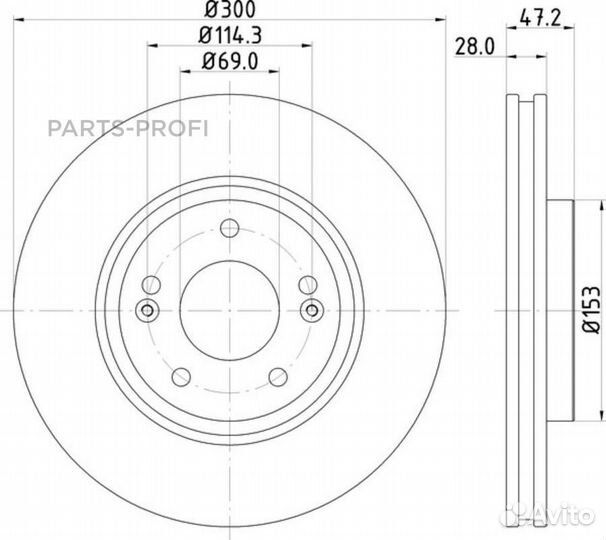 Nisshinbo ND6011K Диск тормозной перед