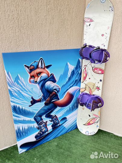 Сноуборд 146 Nidecker и крепления