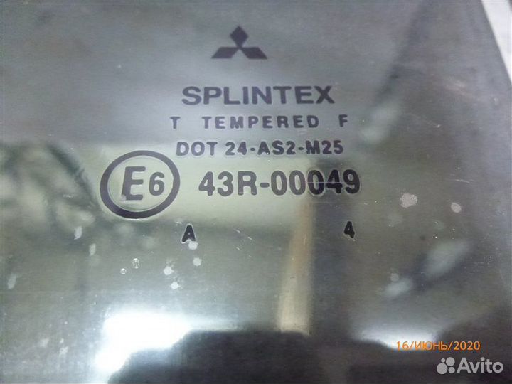 Стекло двери заднее левое Mitsubishi Space Star