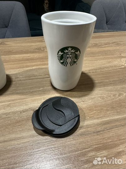 Стакан Starbucks керамический с крышкой