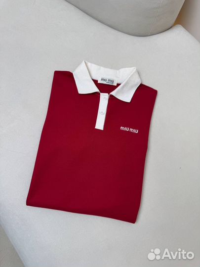 Поло футболка MIU MIU женская